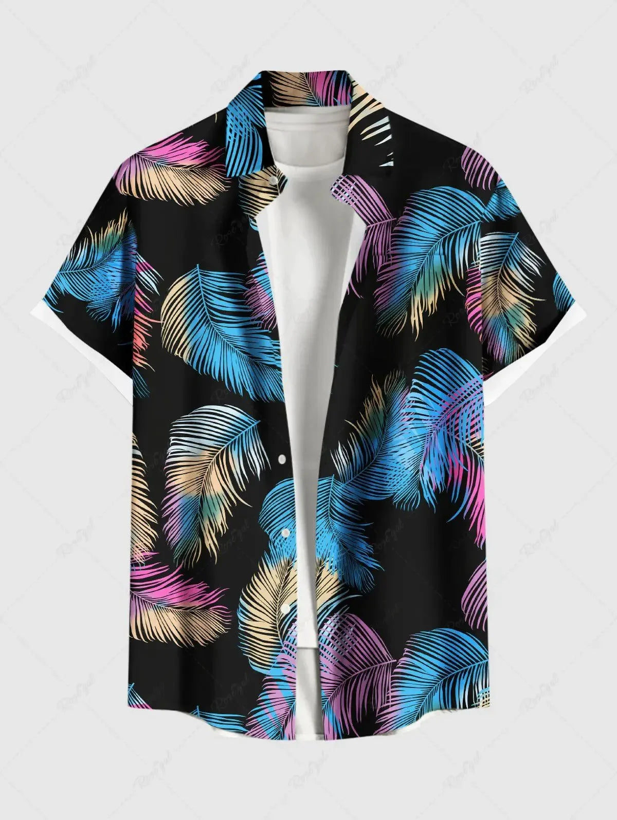 Summer Tiki Men'S Hawaiian Shirt 3D Printed Short Sleeved Button Down Lapel Shirt Oversized Tops Casual Aloha Shirts Man