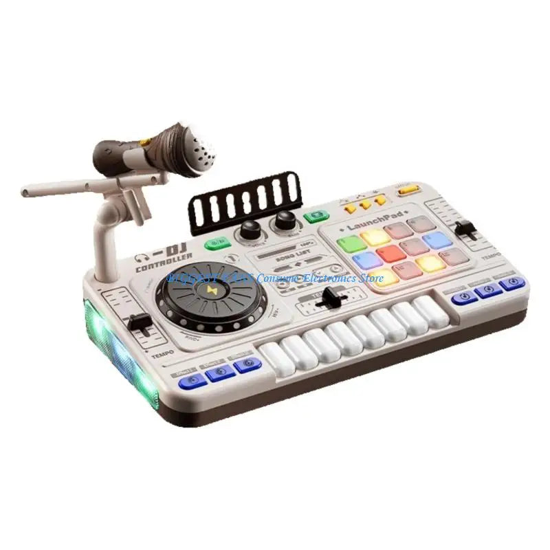 Childrens Educational DJ Mixing Station Interactives Soundboards Toy With Voice Recording And Beating Creation