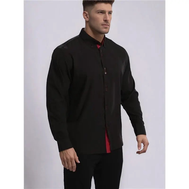 NEW-Mens Dress Shirts Regular Fit Long Sleeve Stretch Business Dress Shirts For Men