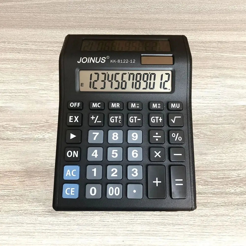 Multifunctional Solar Dual-Screen Calculator Efficient Calculation Stationery 12 Digits Calculator Portable Large Screen Display