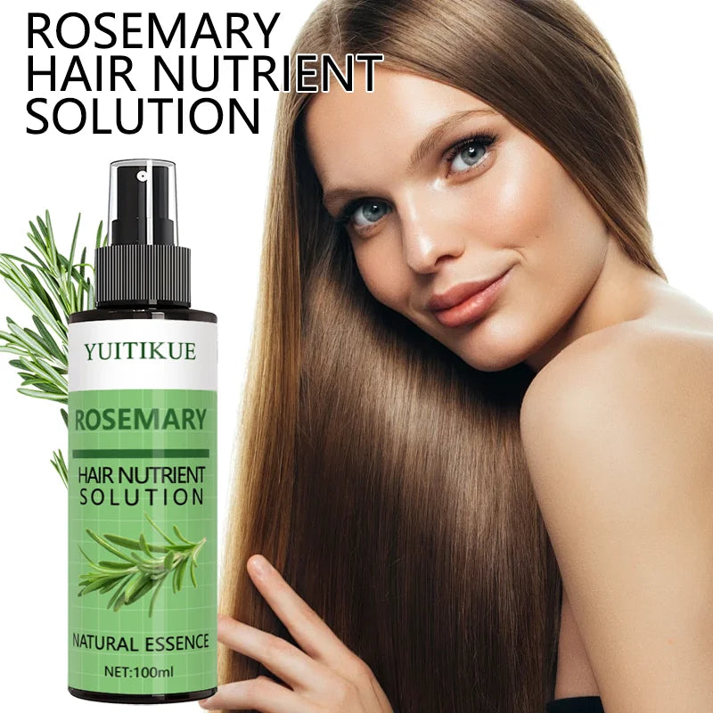 Rosemary spray essential oil promotes hair growth and strengthens hair with nourishing care for effective hair treatment.