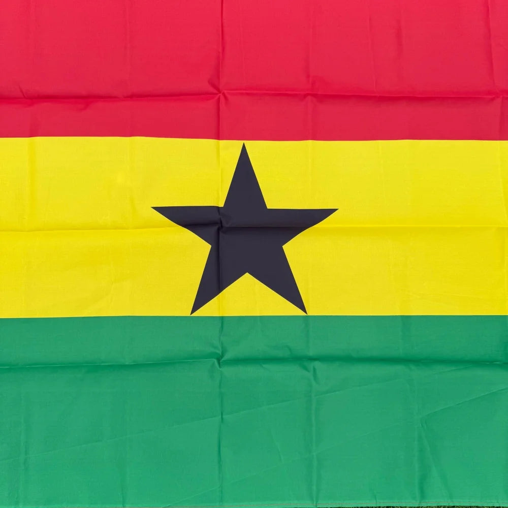 Ghana Flag 150x90cm Large 3x5 FT Ghanaian National Flag Polyester Double Stitched Outdoor Indoor Decoration