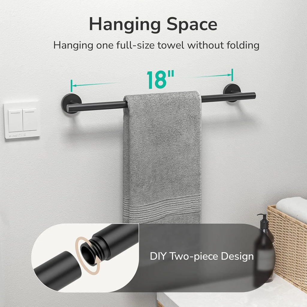 Bathroom Towel Rail Towel Bar Towel Rail Stainless Steel Adhesive Towel Hanger Wall Mounted for Bathroom Kitchen Toilet