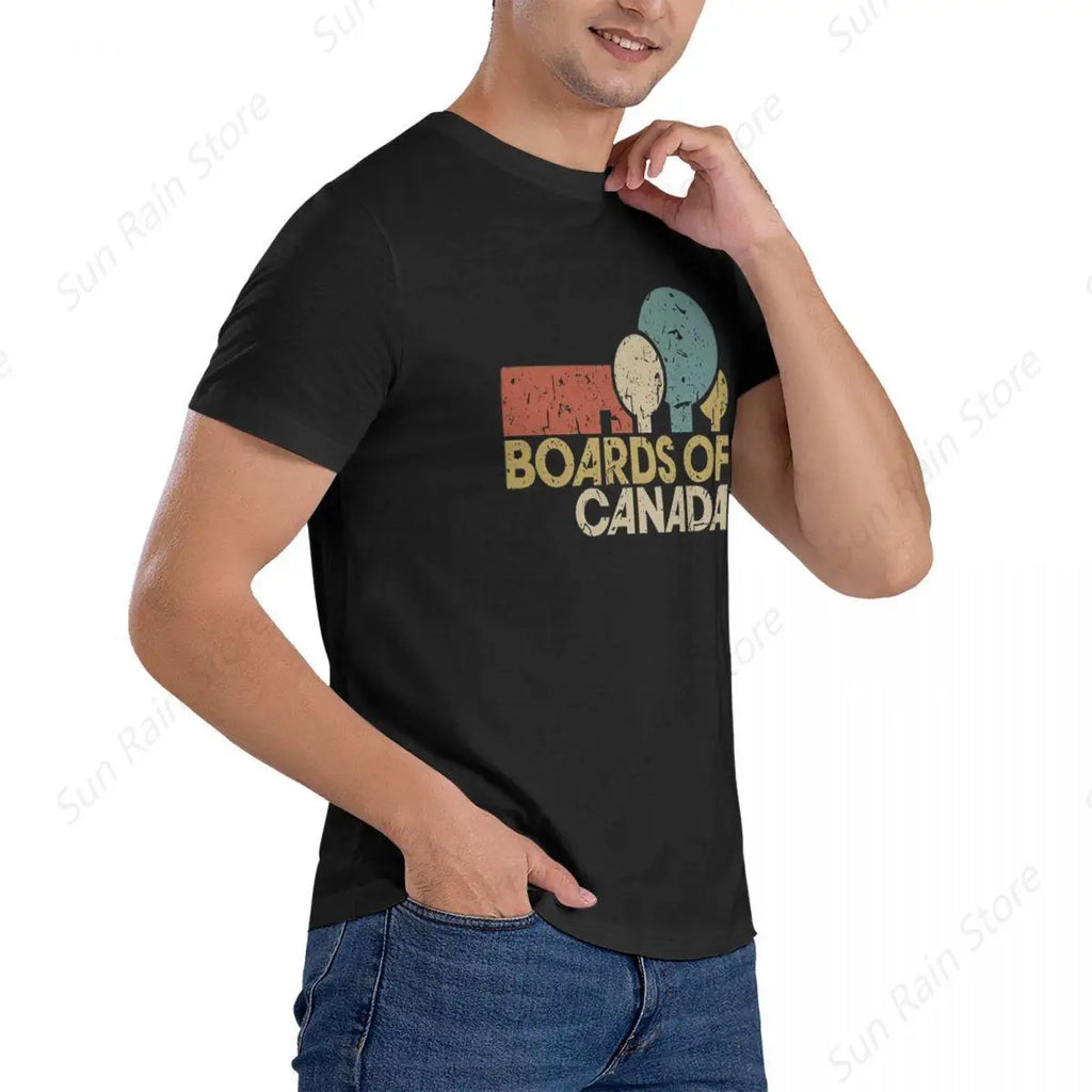 BOARDS OF CANADA In Cramped Quarters T-Shirt for Men Cotton Oversized T Shirts Men's Short Sleeve O-Neck Summer Clothes Tops