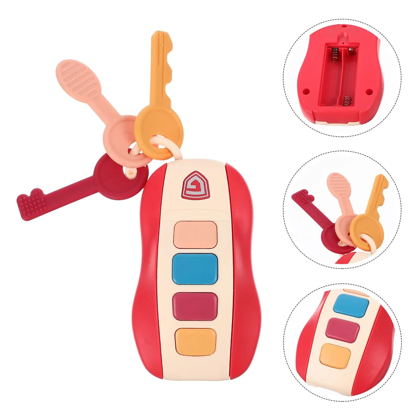 1Pc Remote Control Car Toy Simulation Car Key Musical Instrument Early Education Plaything Infant Vocal Toy Colorful Sound