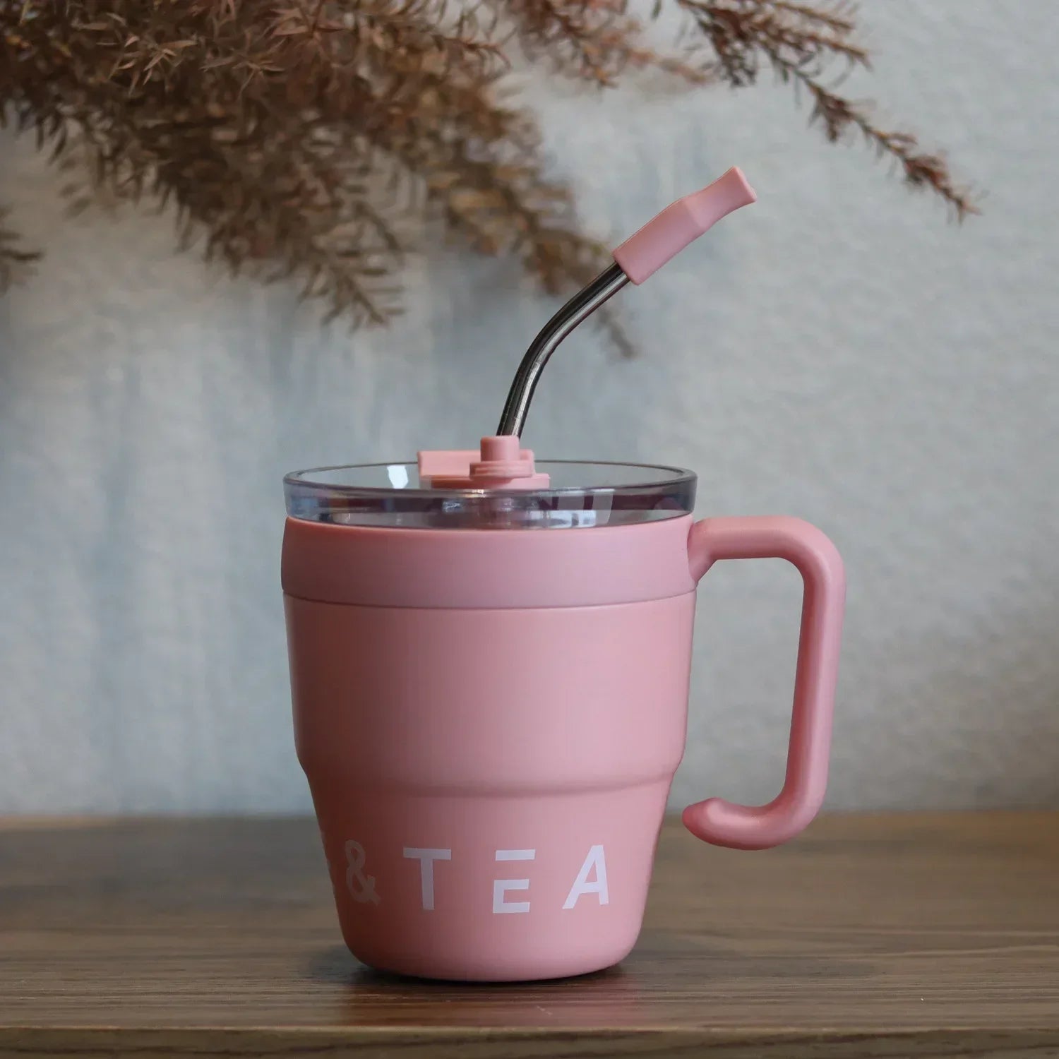 Coffee Cup Stainless Steel Insulated Cups Portable Cold Hot Drinks Water Cup Milk Mug with Straw Household Office Drinkware