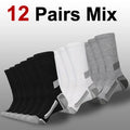 6/12 Pairs Men Mid Tube Casual Basketball Socks Soft Comfortable Breathable Odor Proof Sweat Absorbing All Season Sports Socks