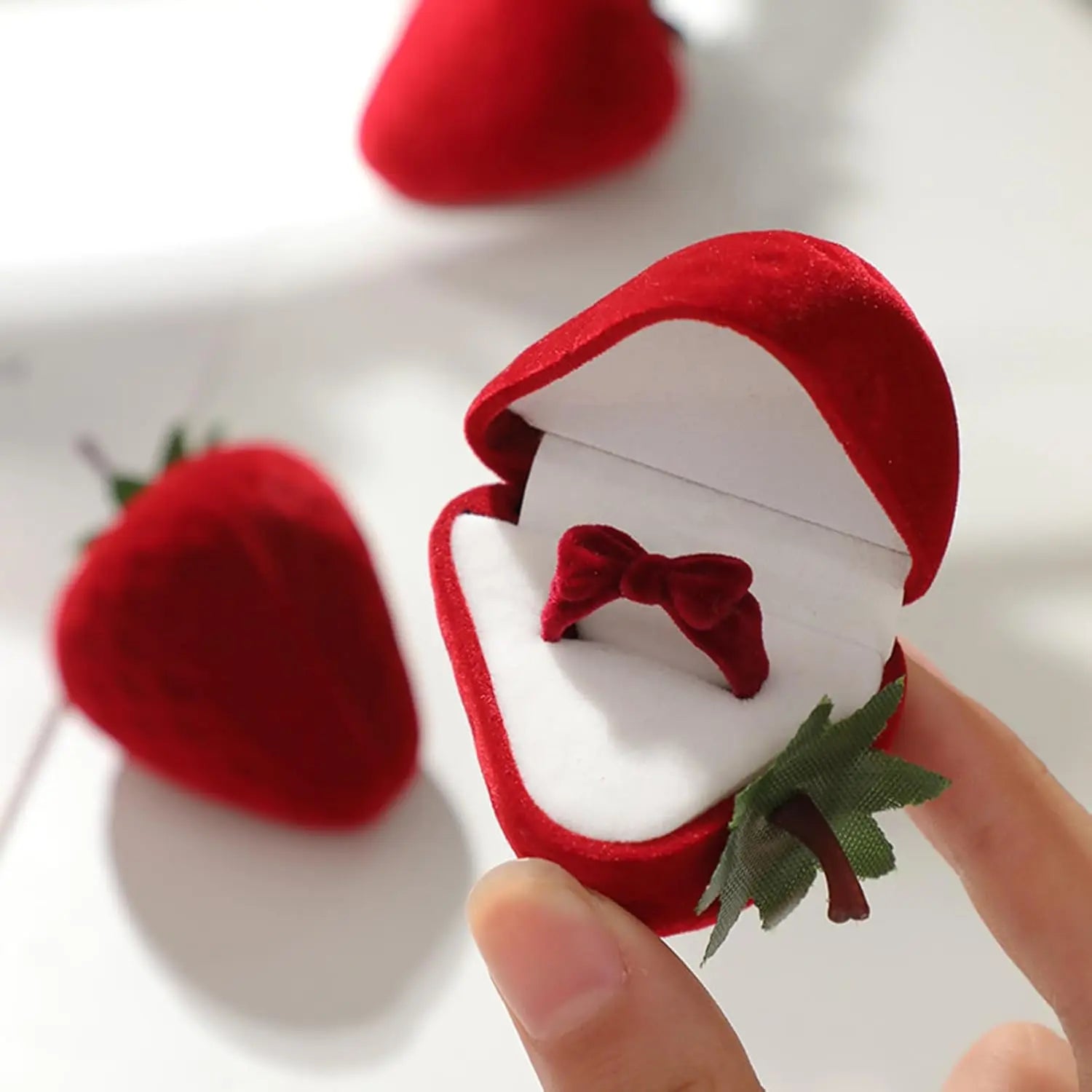 Strawberry Ring Box For Valentine's Day, Wedding, Engagement And Proposal Gift