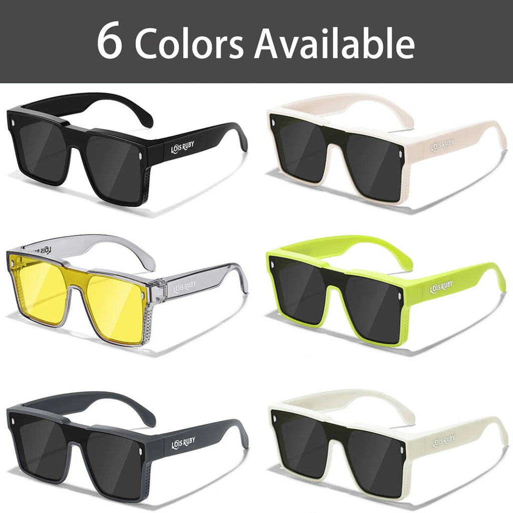 Men's Oversized Square Sunglasses Fit over Lens Myopic Eyeglasses for Prescription Wear Driving Fishing Bicycle Goggles