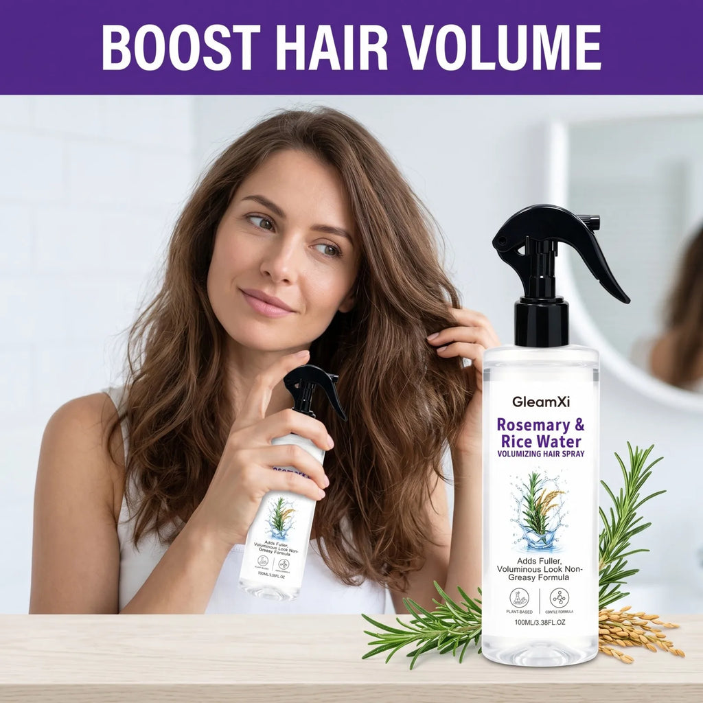 Rosemary Rice Water Volumizing Hair Spray Non Greasy Quick Absorption Smooth Nourish Flat Hair  Softer Smoother-Looking Hai