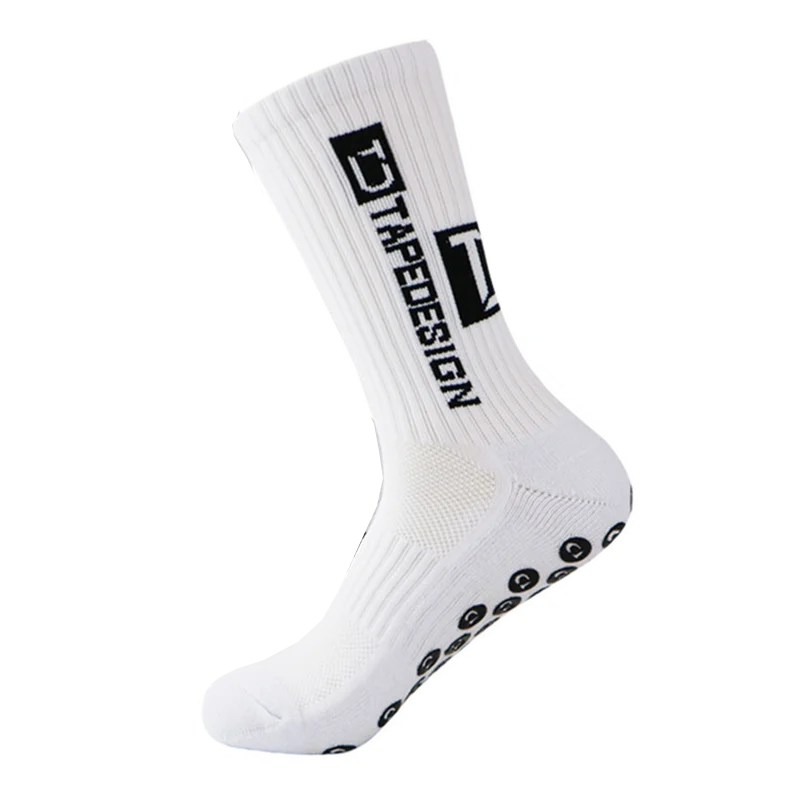 2 pairs  Football socks, men's mid length sports socks, running socks, anti slip thick towel bottom, wear-resistant
