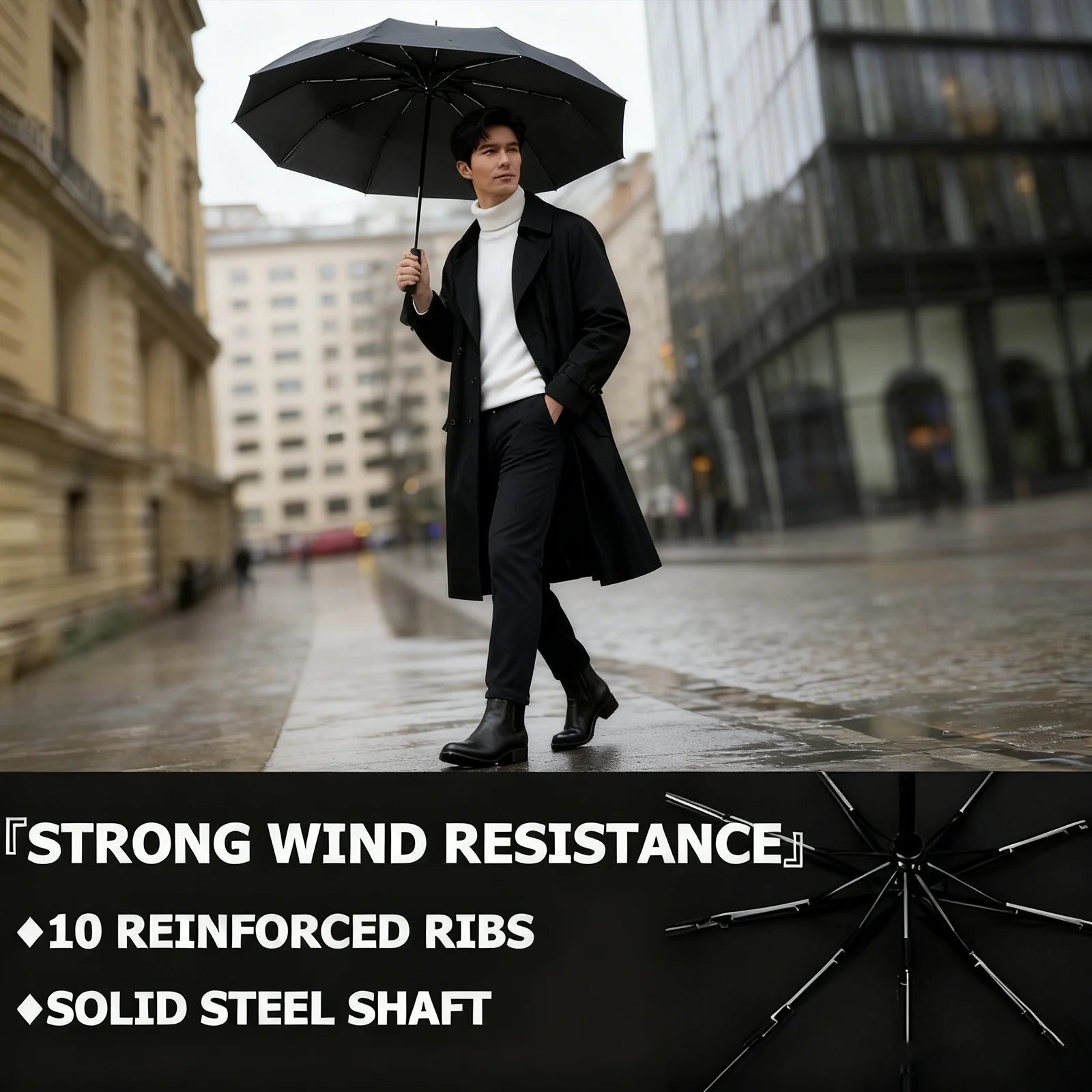 Umbrella Folding Umbrella, Travel Umbrellas for Rain, Waterproof UV Protection Portable Compact Umbrella for Outdoor & Travel