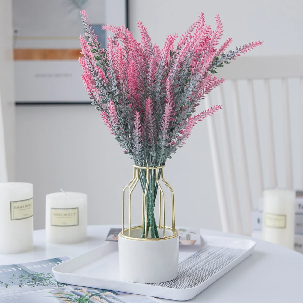 5/10pcs Artificial Plastic Flowers Lavender Multicolor Vases Home Table Decor Wedding Bridal Bouquet Household Product Wholesale