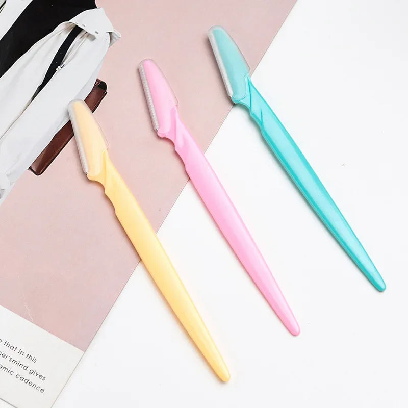 10Pcs Professional Trimmer Safe Blade Shaping Knife Eyebrow Blades Face Hair Removal Scraper Shaver Makeup Tool Beauty Cosmetics