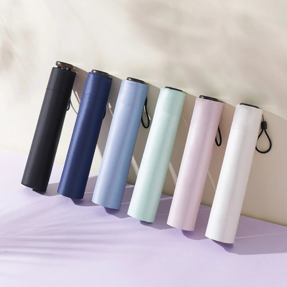 Ultra Light Sun Umbrella Folding Automatic Anti Uv Sunshine Umbrellas Compact Fresh and Elegant High-density Sunscreen Umbrella