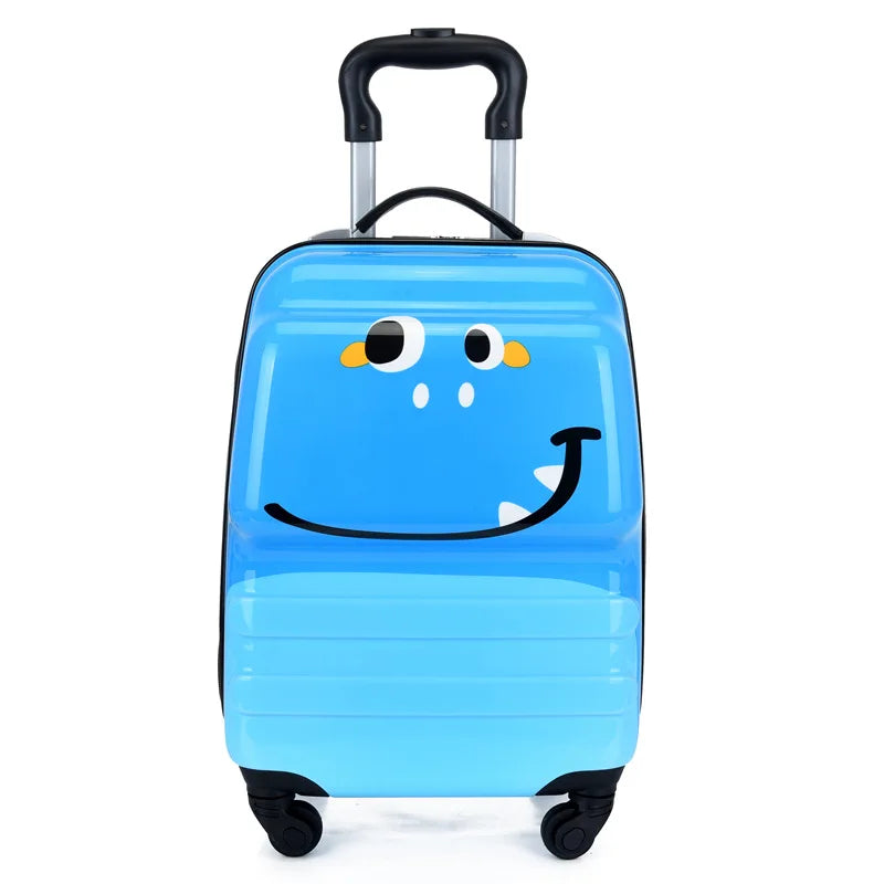 18 Inch ABS Spinner Cartoon Children's Trolley Case Wheel Suitcase Cute Animal 3D Three-dimensional Student Travel Luggage