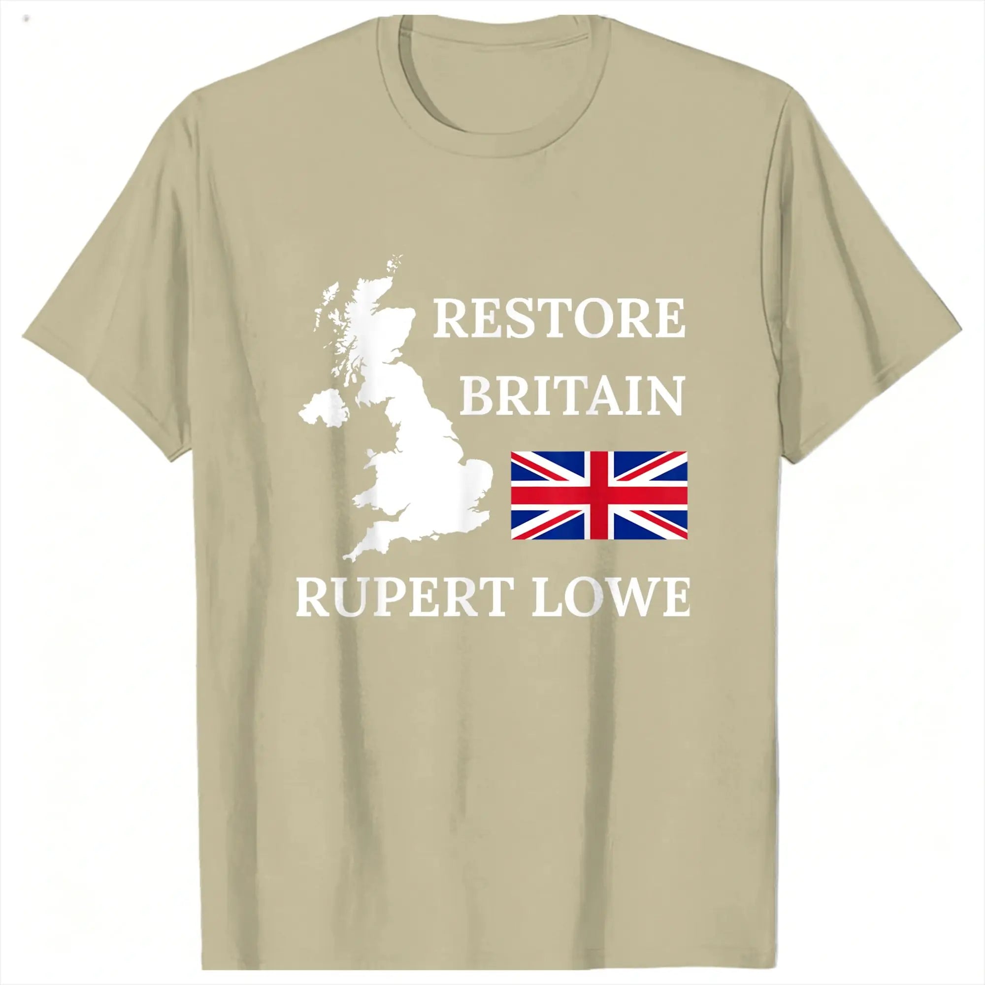 British Restore Britain Rupert Lowe UK United Kingdom T-Shirt for Men  Cotton Tee Shirt Crewneck Short Sleeve T Shirt Clothes