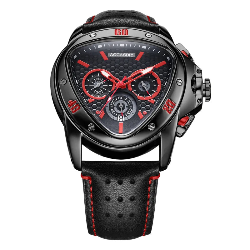 New Cool Triangle Watch Men Top Luxury Chronograph Watches Waterproof Quartz Wristwatches Gifts Relogio Masculino Drop Shipping