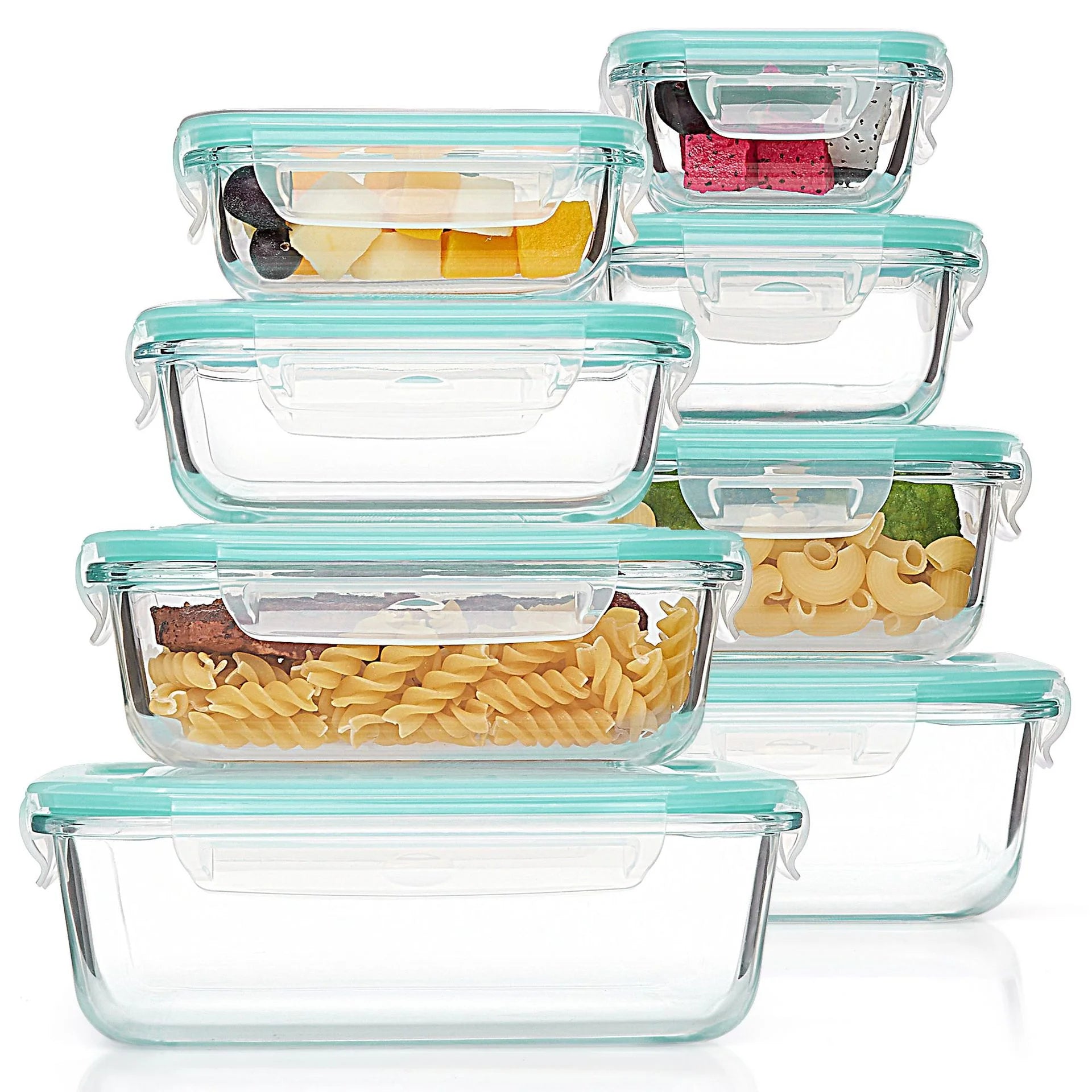 Glass Lunch Box Sealed Fresh-Keeping Box with Lid Portable Student Picnic Box Microwave-Heated Special Food Container Bento Box