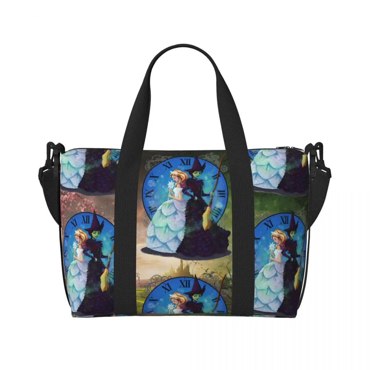 Custom W-Wickeds Funny Turn Round Tote Bag for Women Big Capacity Classical
 Beach Gym Travel Bags