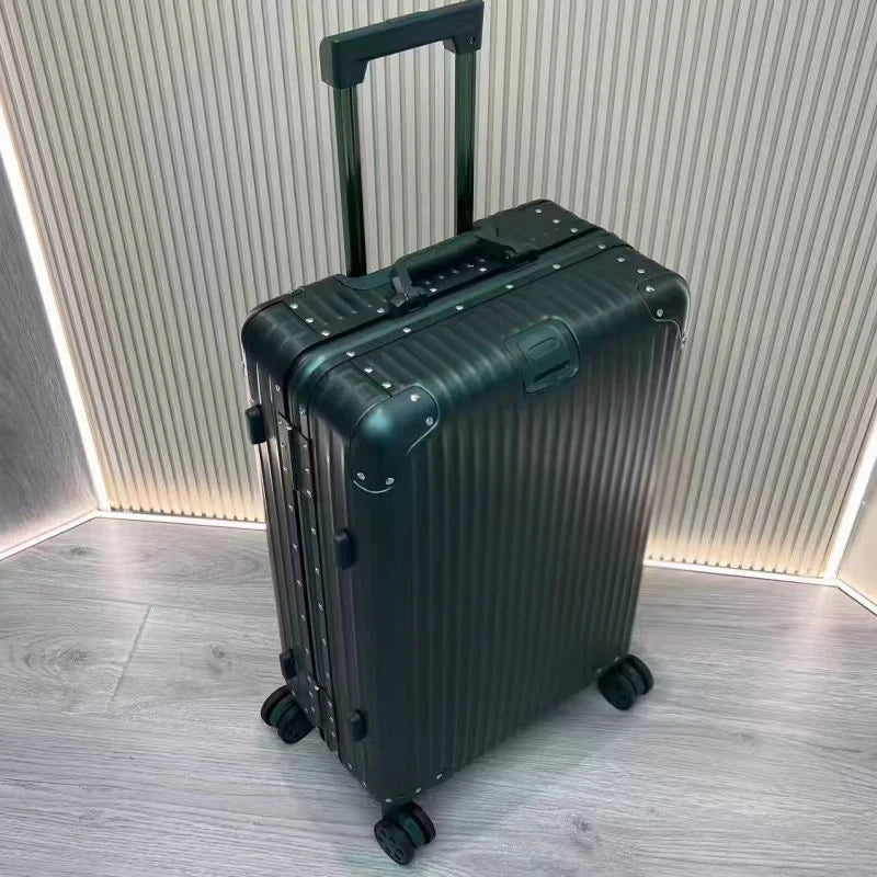 All Aluminum luggage 20/22/24/26/29 inch 100% Aluminium Magnesium Alloy Suitcase Password Trolley Case Cabin Travel Suitcases