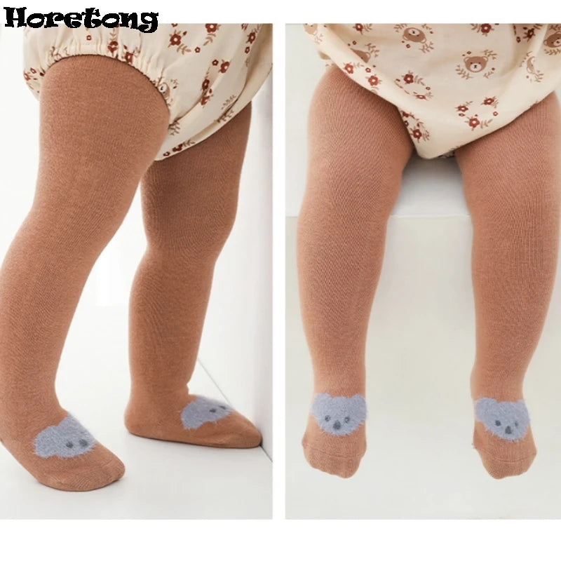 0-24 Months Pantyhose For Infants Newborns Toddlers Cotton Tight For Kid Spring Autumn Baby Girls Tights Cartoon Animals Print