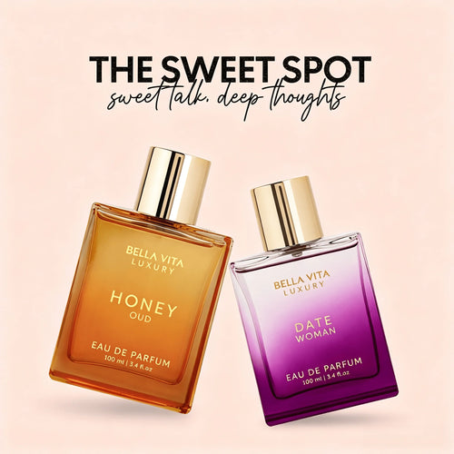 The Sweet Spot by BellaVita Luxury | Honey Oud & Date Woman Unisex Eau de Parfum | Long Lasting Fragrance, 100mlThe Sweet Spot by BellaVita Luxury | Honey Oud & Date Woman Unisex Eau de Parfum | Long Lasting Fragrance, 100ml