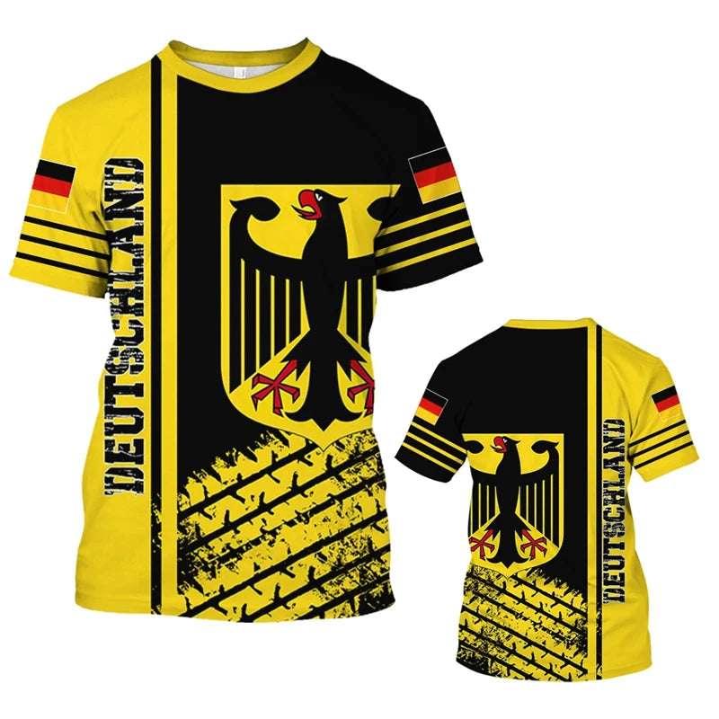 GERMANY T Shirt For Men German National Emblem Print T-shirts Ropa Hombre Summer O-neck Short-sleeved Tops Casual Unisex Tees