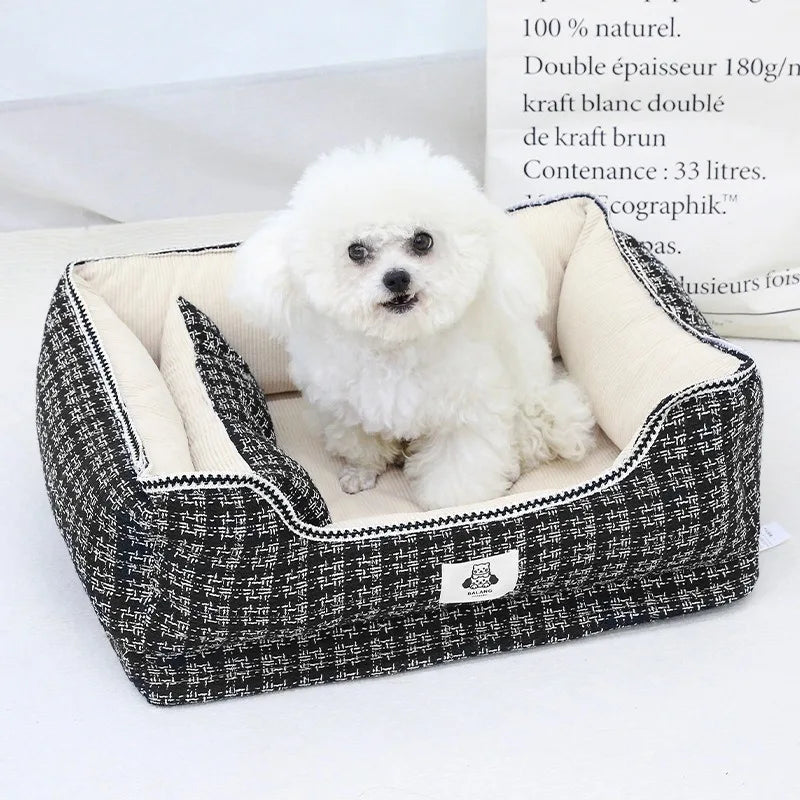 Dog Beds Max for 5KG Small Dogs  Cute Cat Beds Soft Cotton Dog Kennel with Non Slip Bottom, Removable Calming Sofa All Seasons