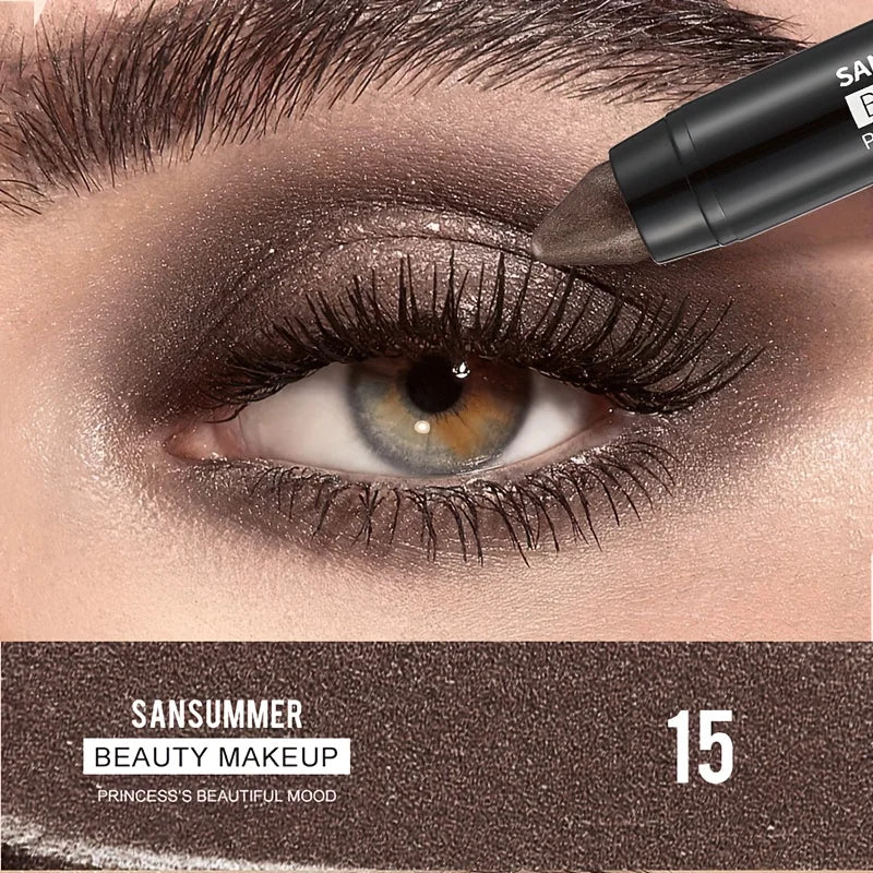 7-color waterproof eye shadow stick, pearlescent matte treatment, to create a natural and lasting eye makeup flash.