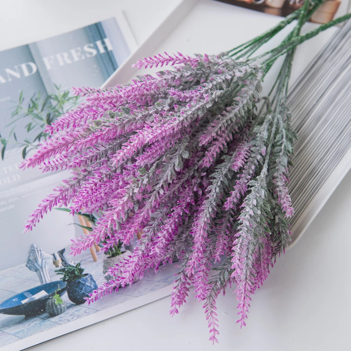 5/10pcs Artificial Plastic Flowers Lavender Multicolor Vases Home Table Decor Wedding Bridal Bouquet Household Product Wholesale