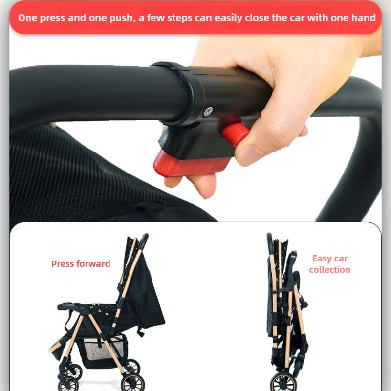 Detachable Twin Baby Stroller for Second Child, Can Sit or Lie Down, Foldable Baby Stroller for Children To Go Out