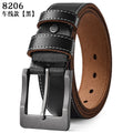 Men's Soft Cowhide Belt Metal Pin Buckle Male Leather Waistband 105-140 150 160 170cm Plus Size Real Leather Jeans Waist Straps