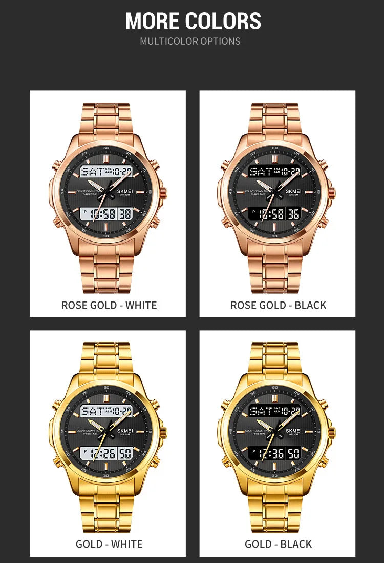 SKMEI 2049 Brand Electronic Watches for Man Fashion Large Dial Wristwatch Luminous Alarm Clock Calendar Casual Men Digital Watch