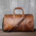 New Crazy Horse Handbag Men's Large Capacity Multi-functional Genuine Leather Simple Business Outdoor Cross Body Travel Bag