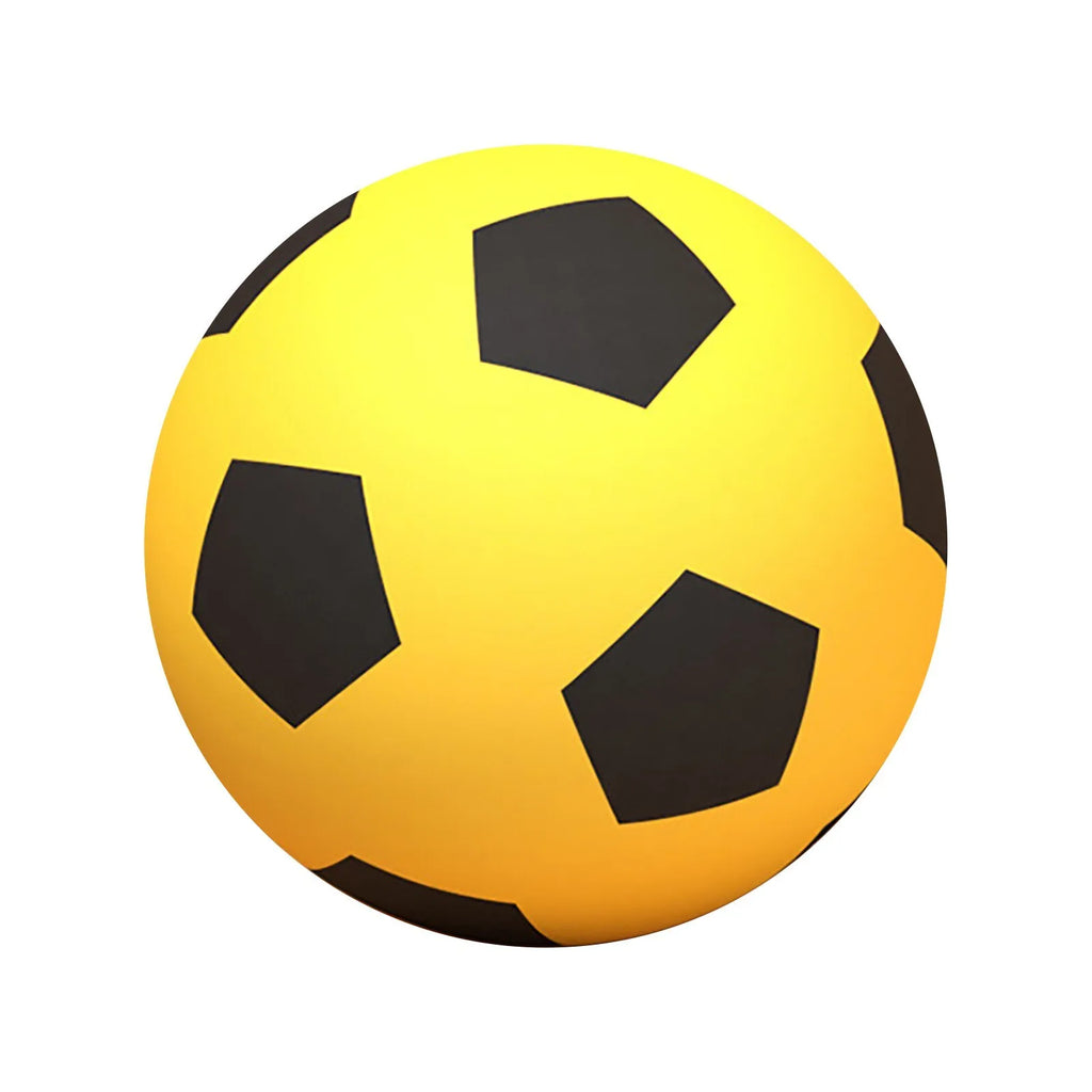 1 Pack Suitable for Home Use and Gentle Skill Development, Velvet-Like Surface, Durable Structure, Yellow Ultra-Quiet Pu Foam Practice Ball, Comes with a Net Bag, High Elasticity, Indoor Silent Soccer Basketball