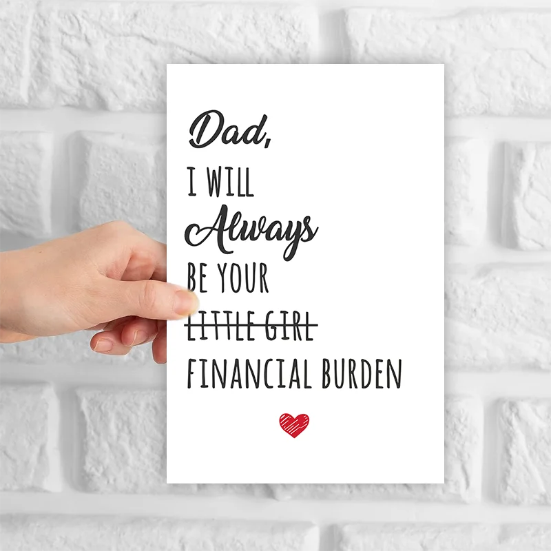 1 pc funny Father’s Day card with fun text Creative greeting card perfect gift for dad.