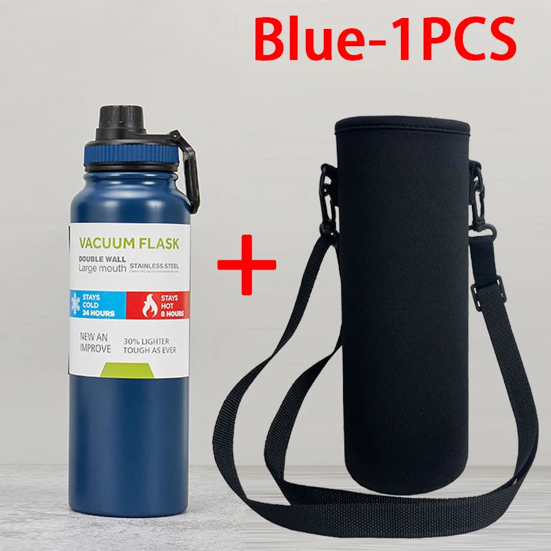600/800/1000ML Stainless Steel Insulated Cup Outdoor Thermos Water Bottle  Keeps Cold and Heat Thermal Mug Travel Vacuum Flasks