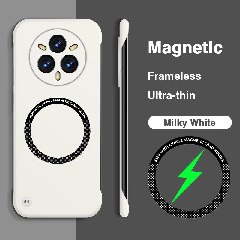 Candy Armor Hard Phone Case for OPPO Realme 14 Pro+ Pro Plus 5G Magnetic Wireless Charging Shock Proof Thin Frameless Back Cover