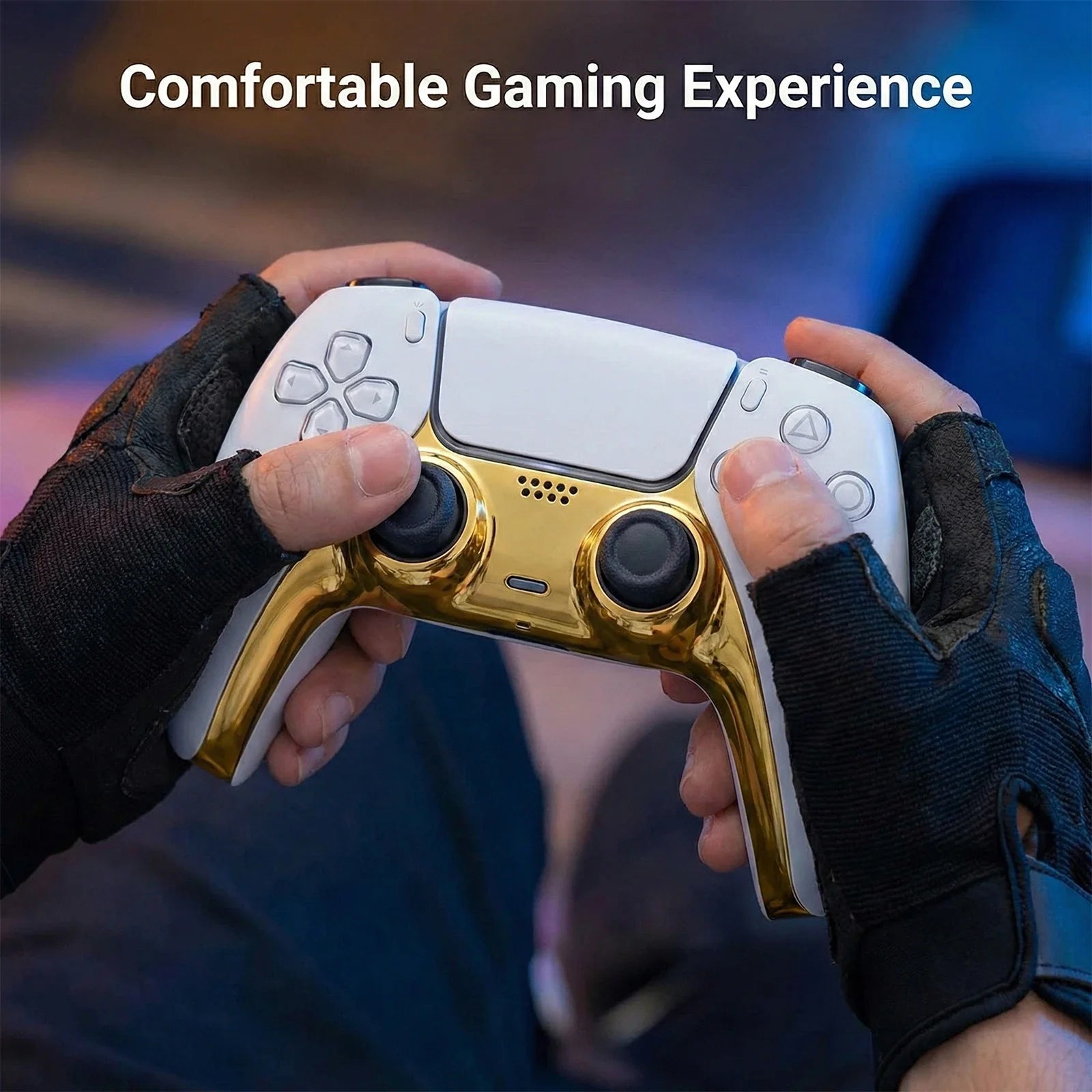 Decorative Strip for PS5 Controller Joystick Chrome Handle Cover Replacement with Pry Bar DIY Precise Fit Shell Trim Accessories