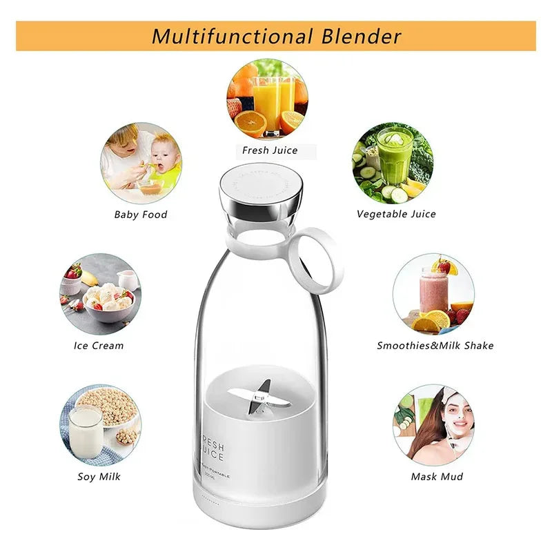 Portable Mini Blender Electric Juicer Fruit Smoothies Mixer Usb Magnetic charging Multifunctional Juice Maker Machine Blender