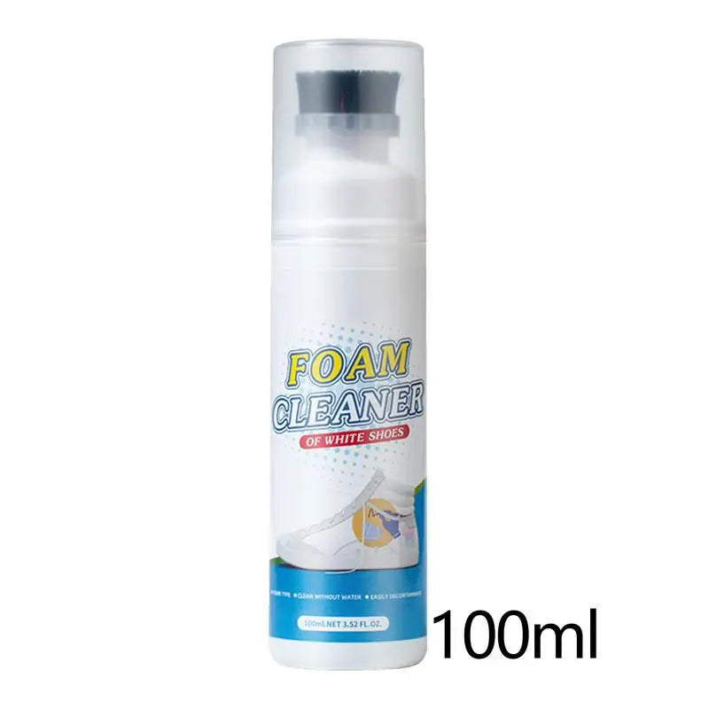 100ml Sneaker Cleaner Foam Cleaner for White Shoes, Boots, Canvas Cleaning Stain Remover Spray Removes Dirt Grime and Yellow