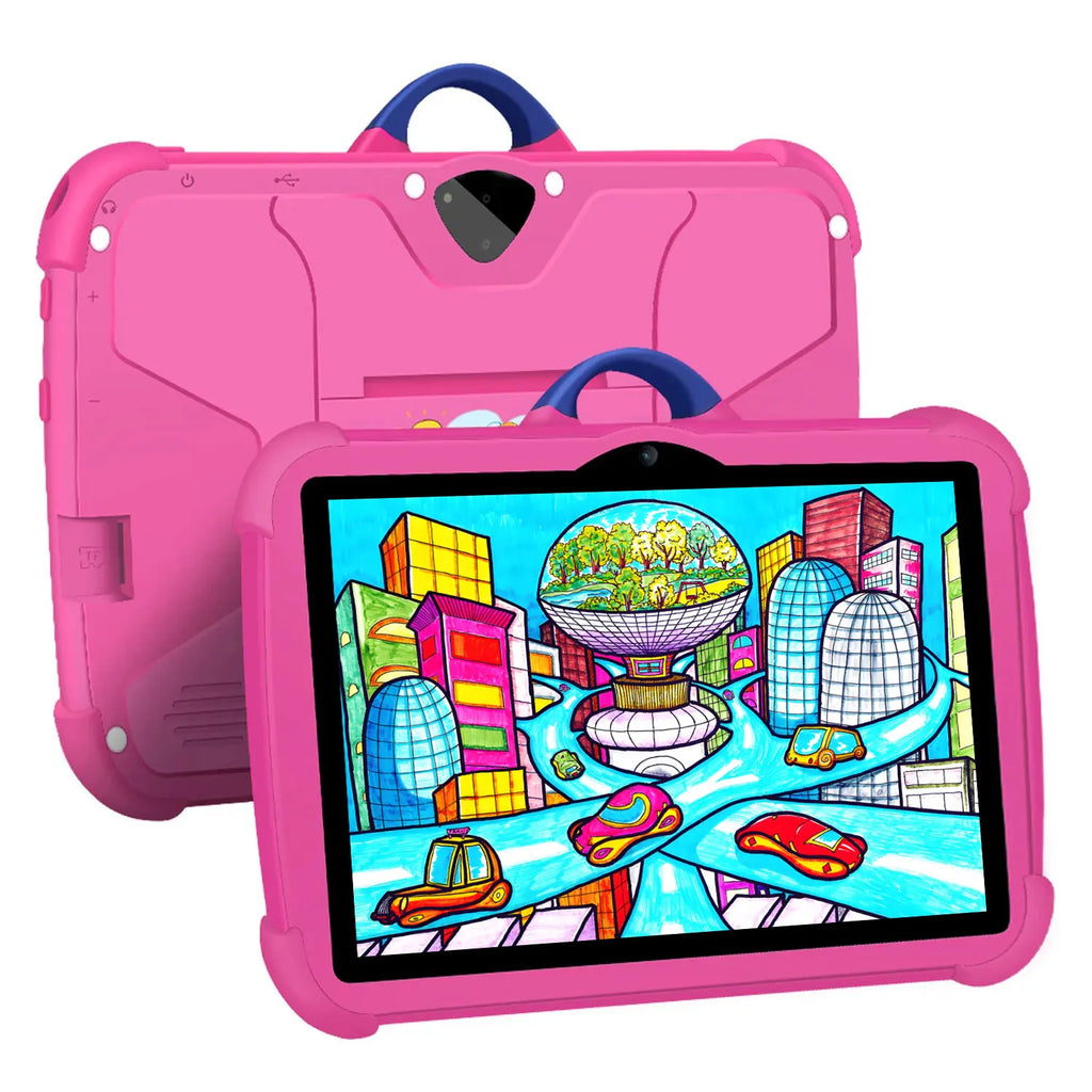 New Cartoon Pattern Kids Tablet 7.0 Inch Quad Core 4GB RAM 64GB ROM Android 13 Learning Education Games Tablets Children's Gifts