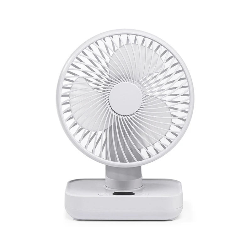 Oscillating Desk Fan with 4000mAh Battery Rechargeable Multidirectional for Home Office Library Travel Camping Outdoor