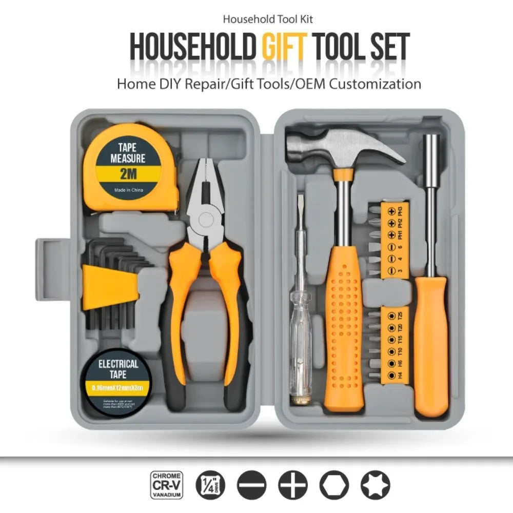 Best-Selling 24 PCS Home Repair Set Multi-Function Manual Repair Tool Kit Complete Hardware Tool Collection