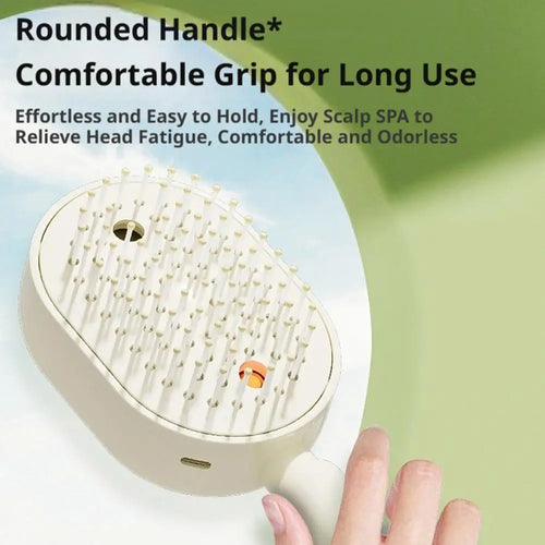 Anti Static Self Cleaning Electric Spray Comb Air Cushion Massage Ideal Gift For Ladies Daily Hair Care And Scalp Relaxation