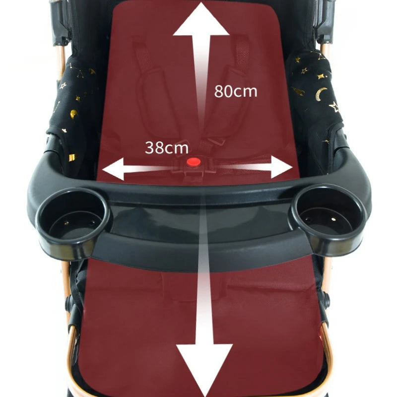 Detachable Twin Baby Stroller for Second Child, Can Sit or Lie Down, Foldable Baby Stroller for Children To Go Out
