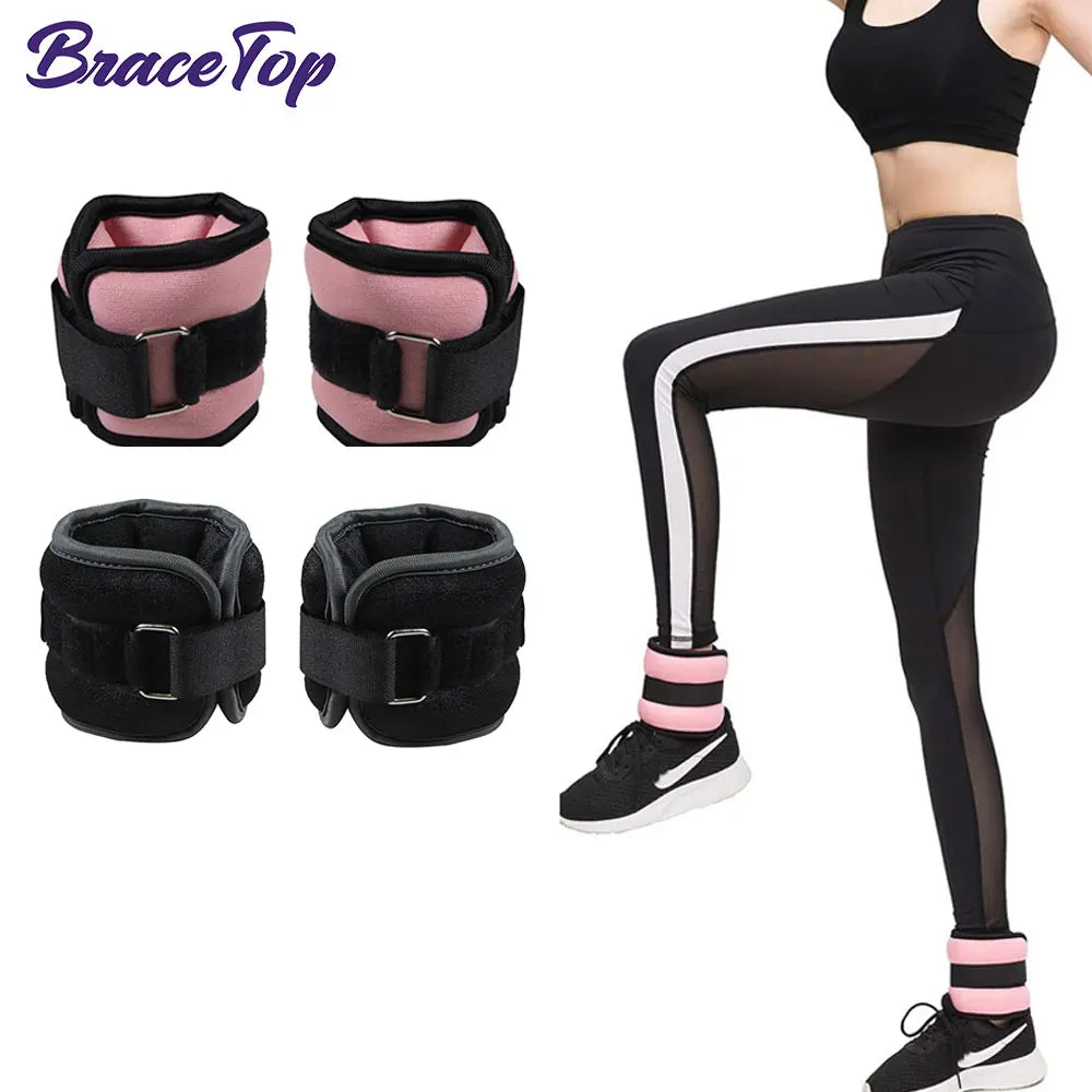 1 Pair Ankle Wrist Weights for Men and Women, (0.25kg/0.5kg Each Pack) Leg Arm Wrist Weights with Adjustable Strap for Fitness
