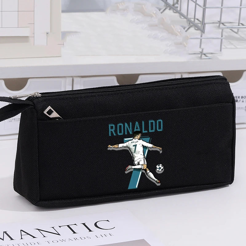 CR7 Pencil Cases Cartoon Football Star Ronaldos Large Pen Bags Fashion Boys Girls Pencil Bag School Stationery Supplies Gift New