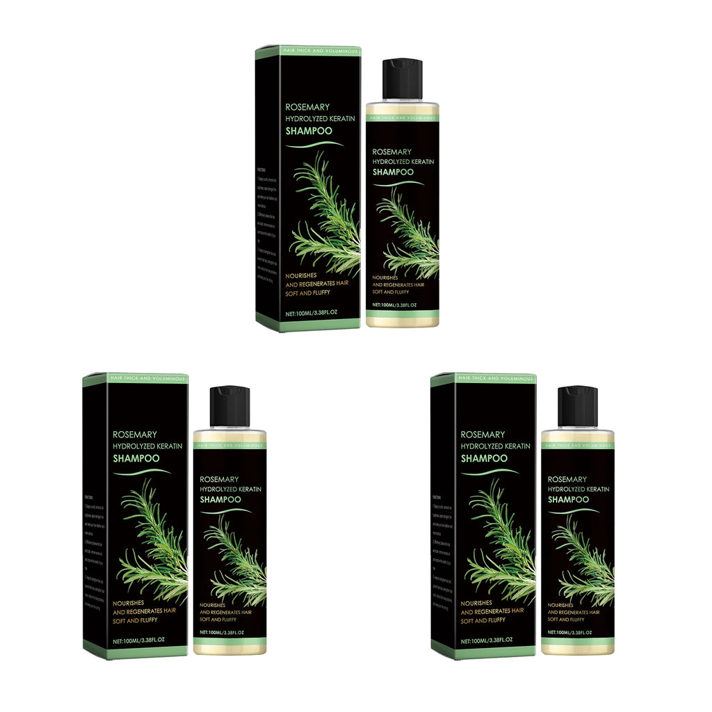 Rosemary Hydrolyzed Keratin Shampoo Soothing Scalp Anti Dandruff Thickening Volumizing Nourishing Regenerating Soft Hair Shampoo